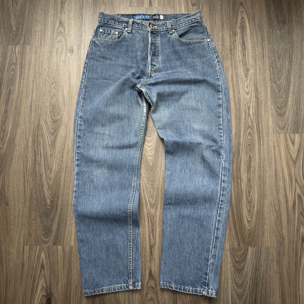 Vintage Levi's SilverTab Jeans Medium 13/14 Blue Guy's Fit Straight Denim - Picture 2 of 9